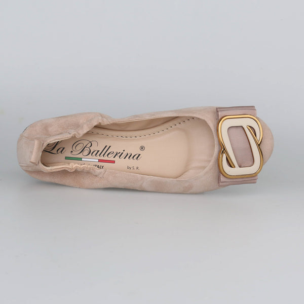 La Ballerina CAMBIO soft 3-B | Veloursleder | Beige - La Ballerina