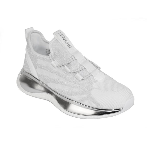 Zenobi Sneakers | Weiß-Silber - La Ballerina